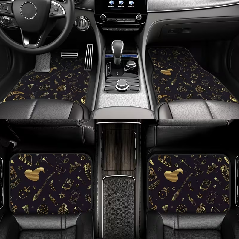 Cross-Border Hot-Selling Halloween Dirt-Resistant Car Floor Mats, Dust-Removing and Mud-Scraping Wire Loop Mats, Thickened and Non-Slip, Can Be Cut and Sold Wholesale
