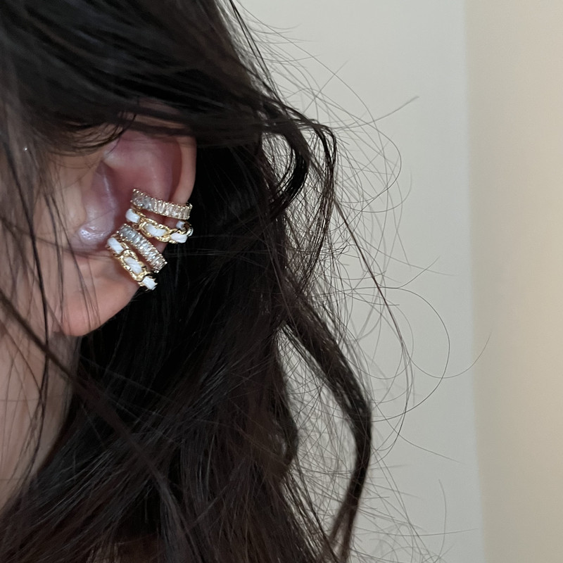 C Shape Pattern 1 Piece Simple Style Commute C Shape Plating Inlay Copper Zircon Ear Cuffs