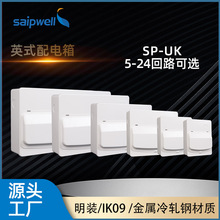 源头工厂明装英式配电箱出口CE认证金属控制箱配电盒断路器开关盒