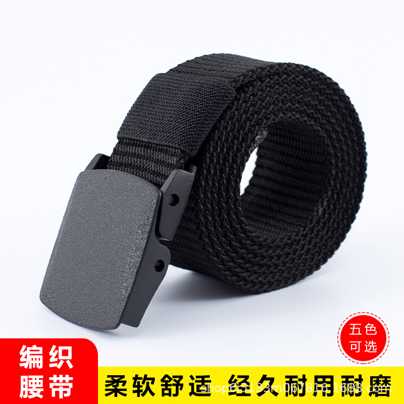 38 amplia transfronteriza Deportes nylon pantalones tácticos cinturón polipropileno hebilla automática cinturón tejido hombres y mujeres protección del medio ambiente pantalones cinturón