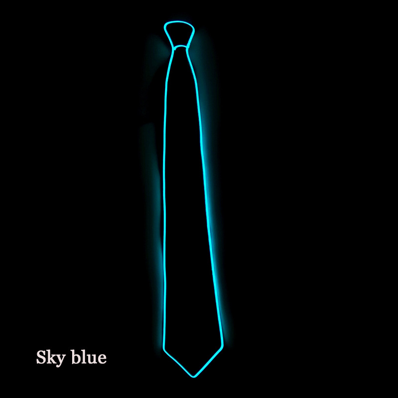 Corbata luminosa EL suministros para Halloween fiesta LED corbata brillante luminiscente al por mayor