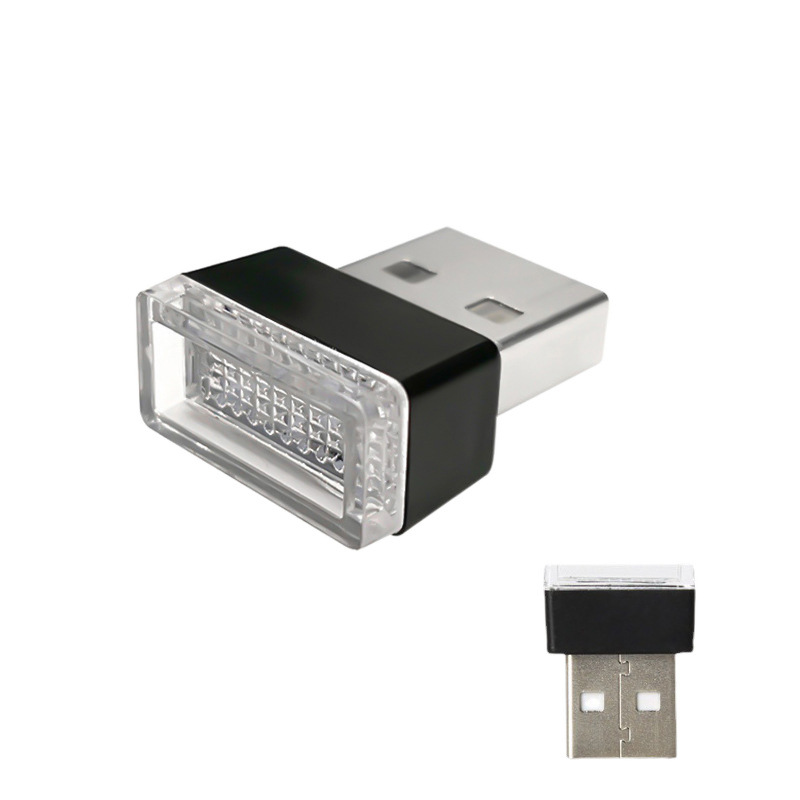 Luz de atmósfera USB para automóviles acrílico color de contraste para automóviles USB atmósfera luz de noche luz decorativa