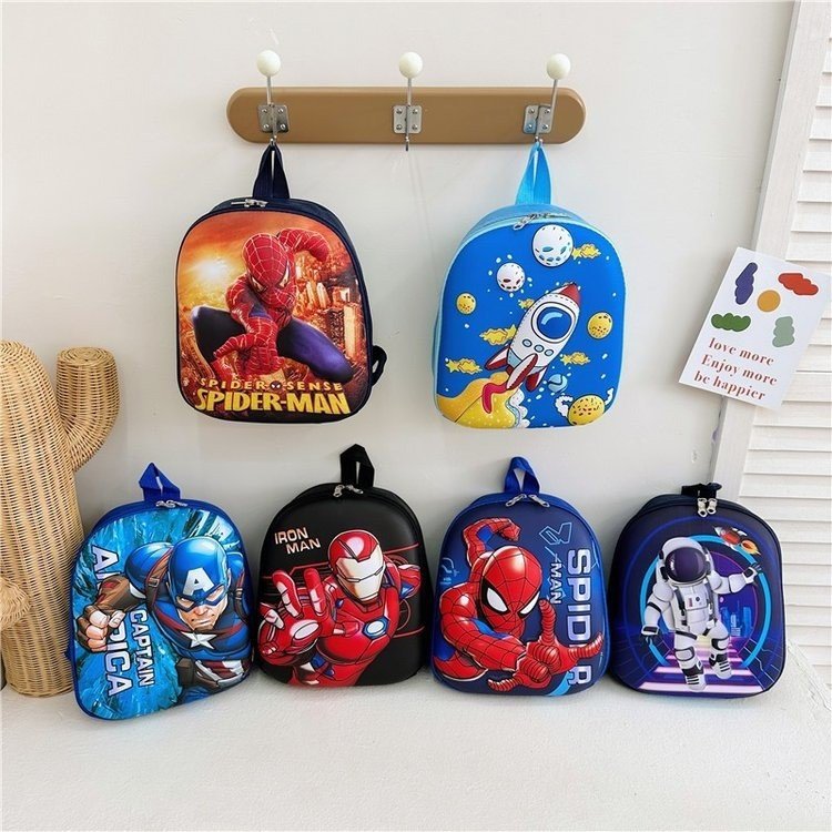 Nueva mochila de dibujos animados tridimensionales lindos niños mochila de cáscara de huevo jardín de infantes 2 - 6 años de edad bebé mochila pequeña 5