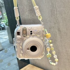 【mini12透明外壳】instax水晶壳拍立得硬壳相机保护壳壳子链条