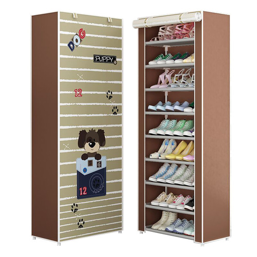Hale Simple Shoe Cabinet Household Combination Metal Shoe Rack Dormitory Multi-layer Assembled Dustproof Storage Economical Shoe Rack