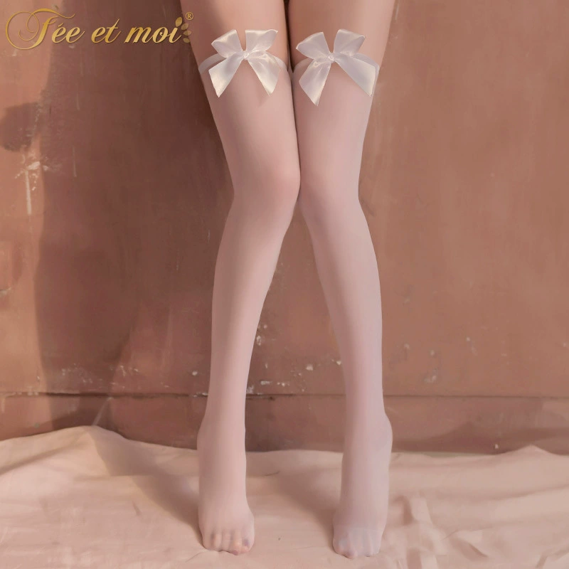 Фи Мю Sexy милое кружевное нижнее белье, колготки с бантом, стиль Лолита