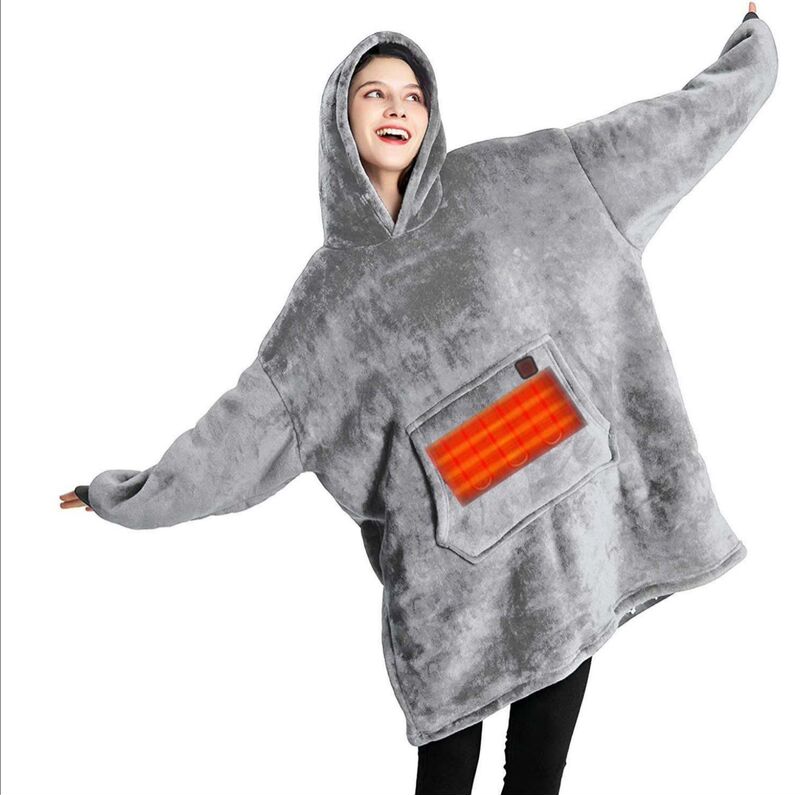 Factory wholesale thickened European and American plus size USB heating lazy sweater flannel pullover home TV lazy blanket Factory wholesale thickened European and American plus size USB heating lazy sweater flannel pullover home TV lazy blanket