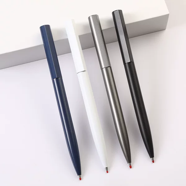 Huarui In-Stock Business Office Advertising Ballpoint Pen, Annual Meeting Gift Gel Pen, Rotating Metal Signature Pen