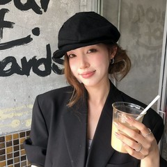 【猫仔kitten】日系小众复古云朵贝雷帽夏季百搭时尚显脸小帽子女
