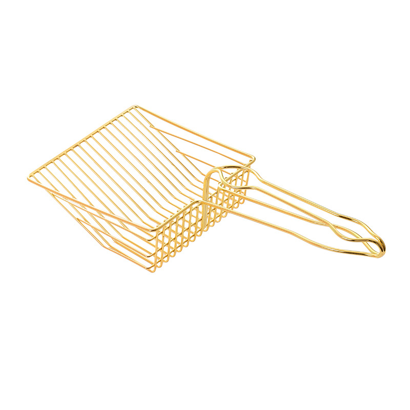 Hawo pala de arena de gato de metal pala de arena de gato de acero inoxidable grande pala de limpieza de aleación de gato filtro de mierda de gato suministros para mascotas