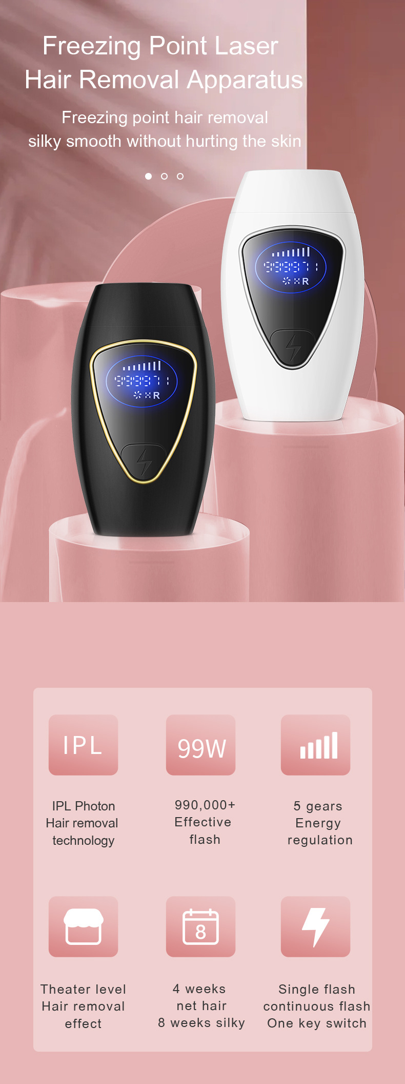 Permanent Hair Removal Device For Home Use With Flashes System_voghion.com
