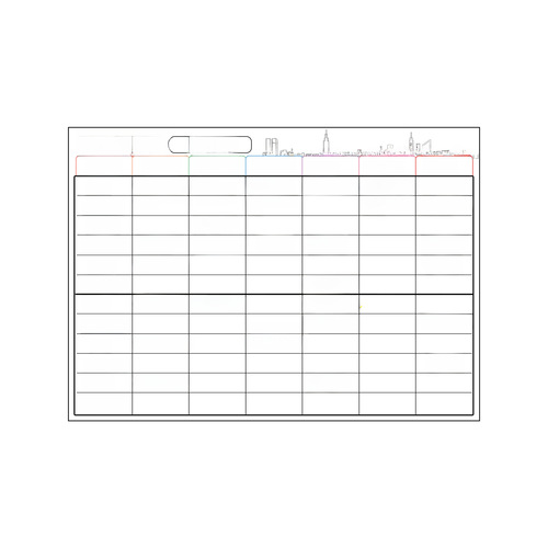 Cross-border refrigerator magnet A3 magnetic planning monthly weekly calendar magnetic memo board dry erase whiteboard