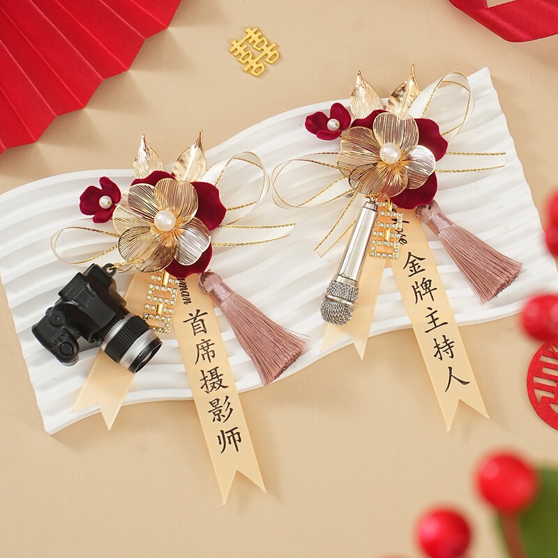 Four Golden Eagles Wedding Creative Boutonnieres Makeup Artist Host Photographer Videographer Full Set of Boutonnieres Four Golden Eagles Wedding Creative Boutonnieres Makeup Artist Host Photographer Videographer Full Set of Boutonnieres