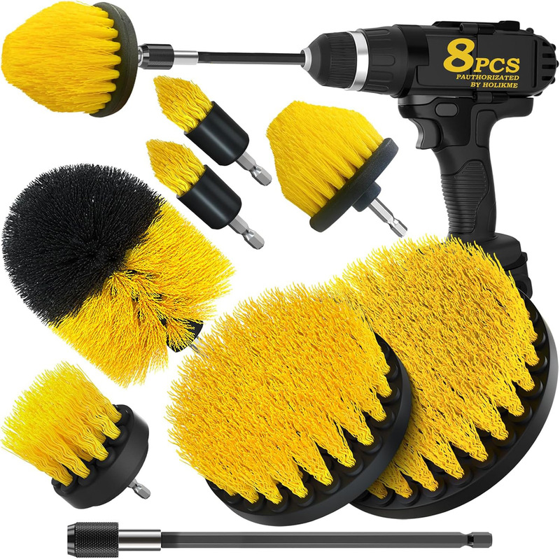 Amazon's Popular Home Floor Cleaning Drill Brush Head Electric Cleaning Tool Brush Set with Hard Bristles and Soft Bristles