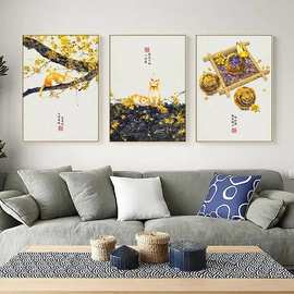 现代风景油画版画工厂一件代发来图打印油画布跨境电商Shopee