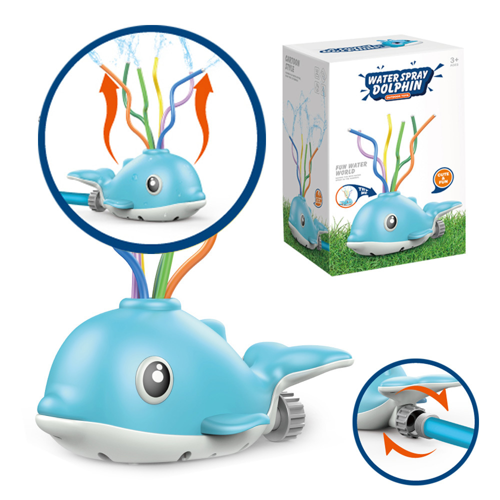 Rociadores de dibujos animados de agua de juguete jardín césped juguete al aire libre juguete jardín natación delfín transfronterizo Venta caliente