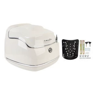 Motorcycle Trunk, Motorcycle trunk - qiaoge-ivory-white-with-backrest-lining-bottom-panel
