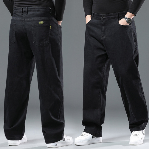 Summer and Autumn Men's Loose Straight Leg Fat and Plus Size High-Waisted Work Wide Leg Fat Brother Large Long Pants