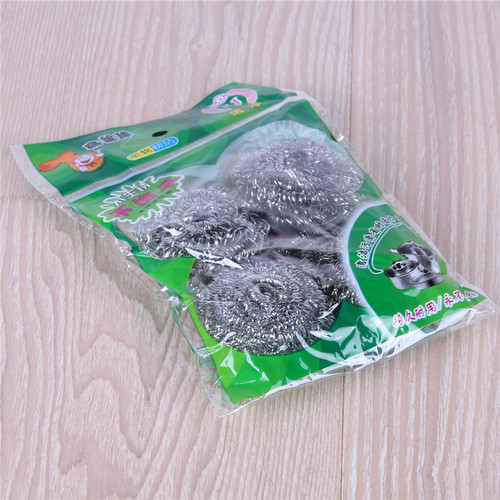 Factory direct supply of kitchen cleaning non-stainless steel cleaning balls, dishwashing pot brushes, 6-pack steel wire balls, large size