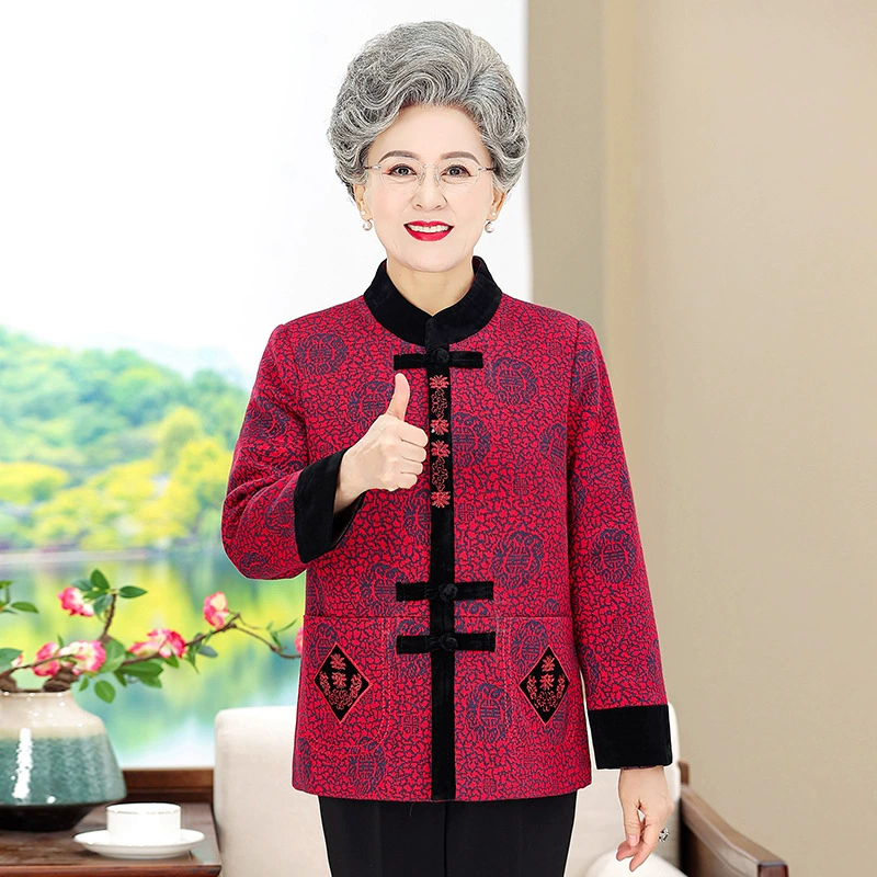 Spring coat for mother, for middle age, 60-70 years