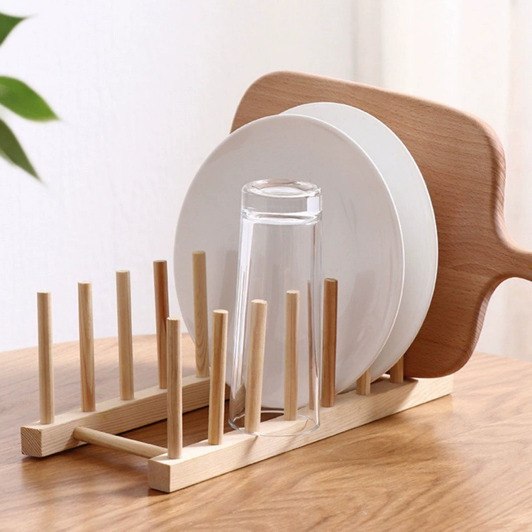 Стойка для посуды минималистская стойка для хранения из цельного дерева подставка для слива для супермаркета сертификат для чайного торта