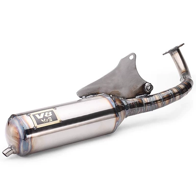 Motorcycle locomotive modified Taiwan V8 exhaust pipe is suitable for JOG50 JOG90 stainless steel high temperature resistance (Motorcycle exhaust pipe) - mp-v8-exhaust-pipe