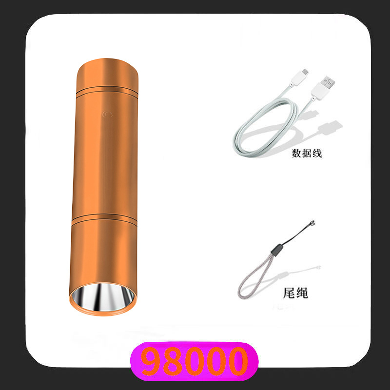 Orange all-aluminum flashlight (white light)