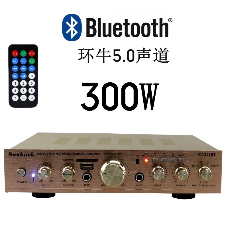 Sunbuck Shan Yu Amplifier Karaoke Amplifier High Power with Card Remote Control Bluetooth Amplifier