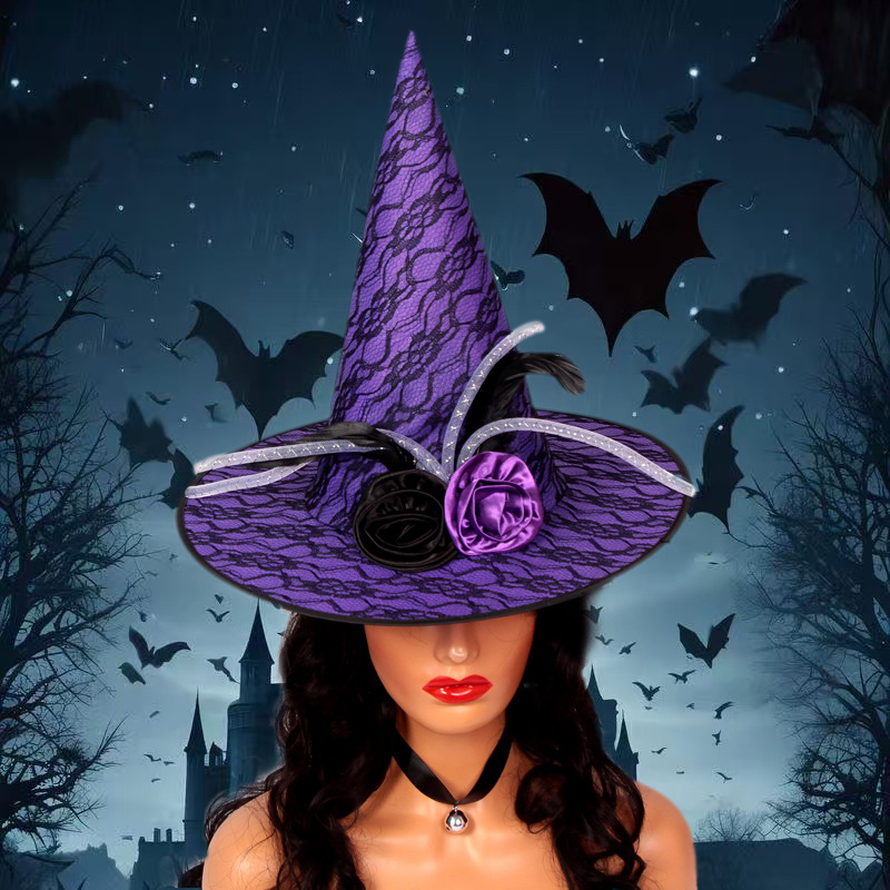 Sombreros de bruja de Halloween Sombreros de baile Sombreros de fiesta Sombreros de bruja de Halloween Sombreros de bruja mágica