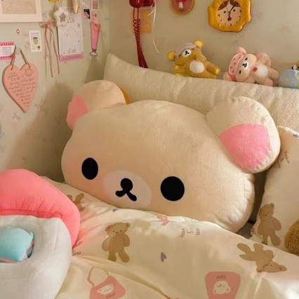 Rilakkuma Pillow with Zipper, Cushion, Dormitory Plush Toy Wholesale, Dropshipping, In-Stock Mixed Batch, Popular Online Toy