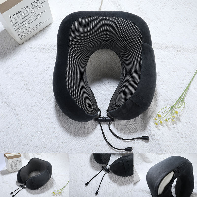 Almohada en forma de U de algodón con memoria de comercio exterior transfronterizo Almohada de viaje en automóvil Almohada para el cuello Almohada para el cuello para la siesta de la oficina del avión al por mayor