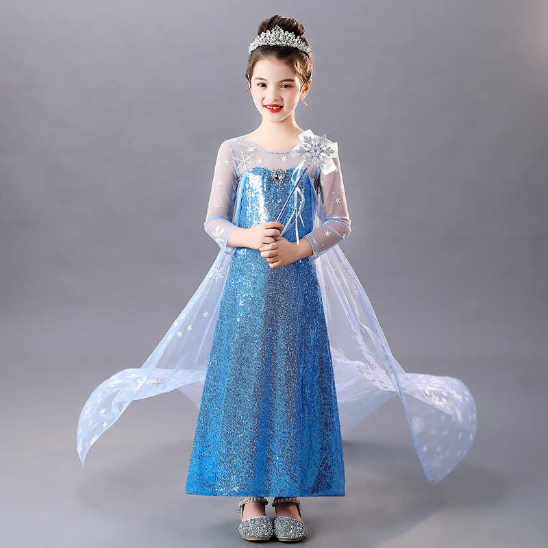 Elsa Princess Dress for Girls, Frozen-Themed Dress, Stylish Elsa Outfit for Autumn and Winter, Christmas Children's Clothing Elsa Princess Dress for Girls, Frozen-Themed Dress, Stylish Elsa Outfit for Autumn and Winter, Christmas Children's Clothing