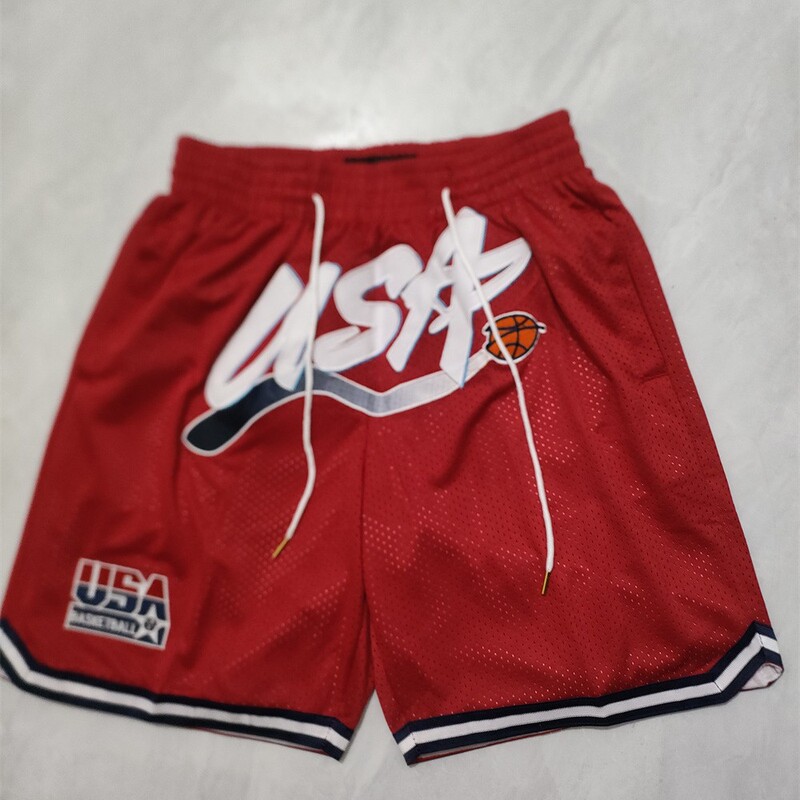 Men's Basketball Shorts for Export, Men's Sports Retro Shorts with Pockets, Gym Workout Shorts, Mesh Quick-Dry Sports Shorts