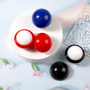 Cross-Border Makeup Spherical Fruit Flavor Lipstick Gift Moisturizing Cartoon Round Lip Balm Without Logo Wholesale