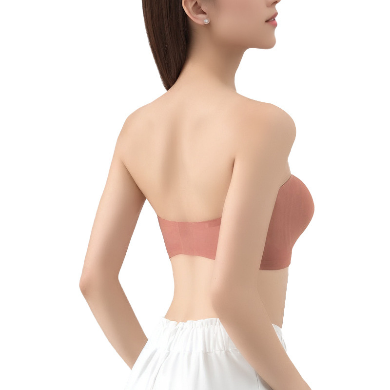 Zk Intimates Summer New Strapless Intimates Manufacturer Wholesale Orange Inner Intimates No Steel Ring Push-Up Seamless Intimates for Women