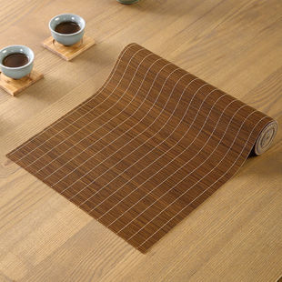Tea Mat Bamboo Mat Bamboo Curtain Tea Mat Zen Japanese Cup Insulation Curtain Tea Tray Mat Table Flag Can Be Nailed