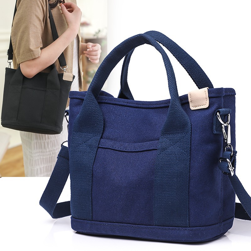 Nuevo estilo coreano bolsa de asas de las axilas de las mujeres crossbody bolsa de lona de gran capacidad de hombro de alto grado todo partido bolso