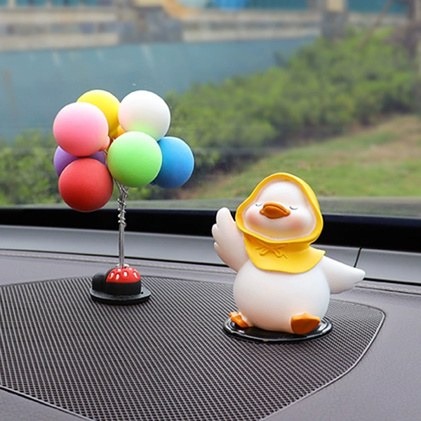 Squinting duck+color balloon (presented anti -sliding pad)
