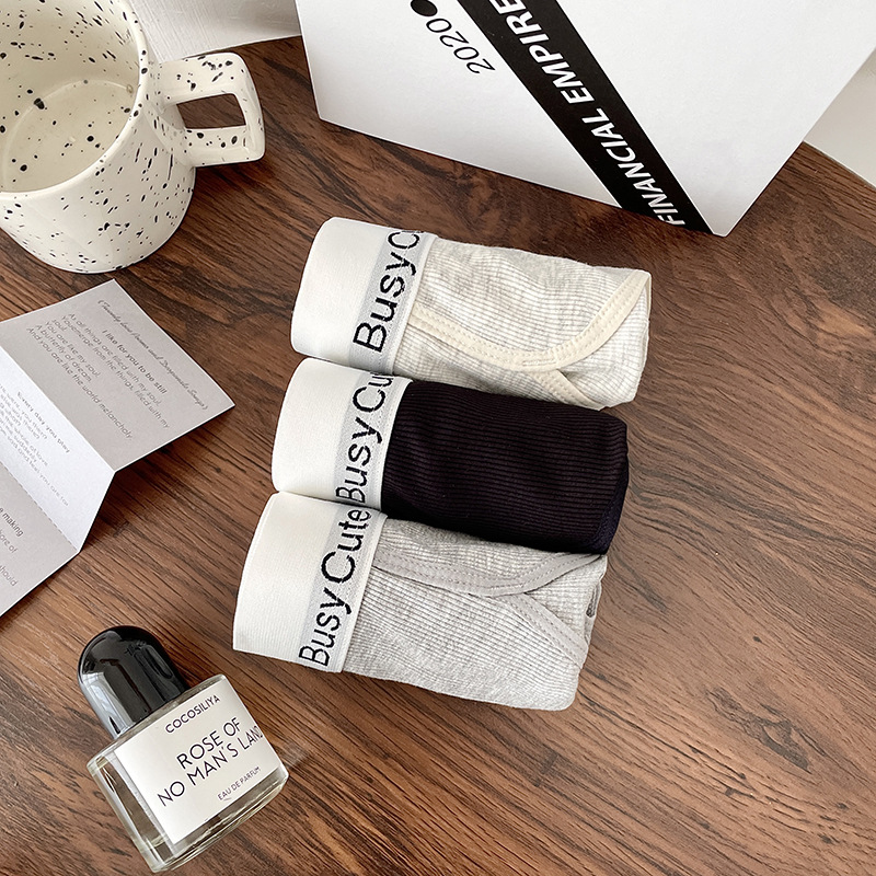 Gran marca ins estilo fuerte empuje 8126 negro blanco gris ajustable alta hendidura chica Mediados de cintura cadera ropa interior Calzoncillos algodón