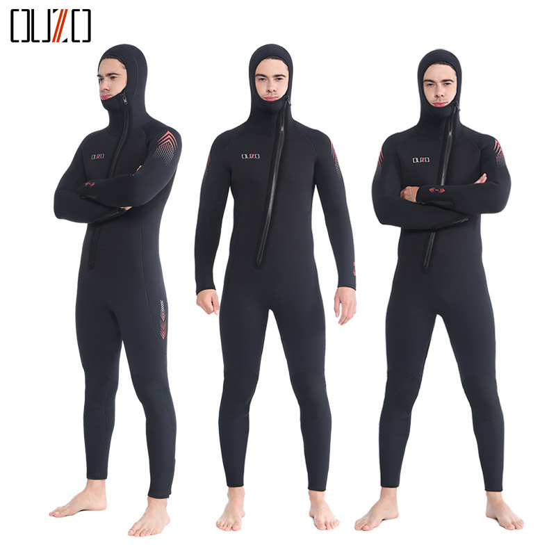7mm diving suit one-piece CR super elastic thickened wet suit men's warm swimsuit jellyfish motorcycle surfing suit
