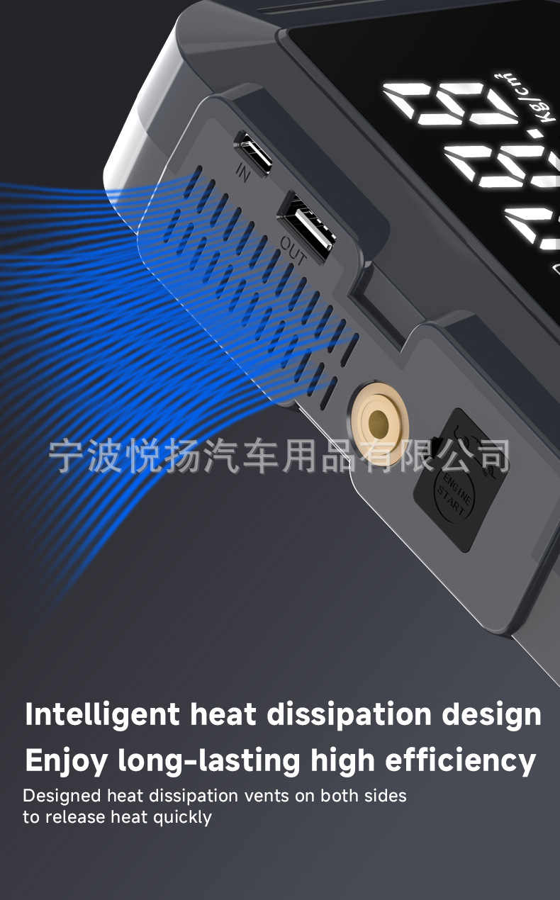 Cross-Border Car Air Pump, Electric Car Tire Inflator, Jump Starter, All-In-One Inflator, Battery