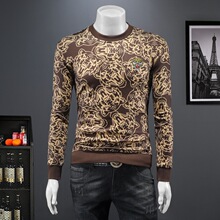2025秋冬新款高档潮流休闲老虎刺绣男士长袖卫衣 9029