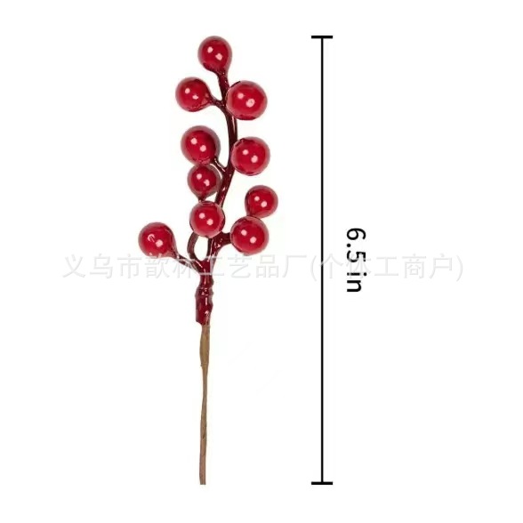 Ramas de Frutos Rojos Artificiales Plástico y PU para Bodas y Decoración del Hogar image 57