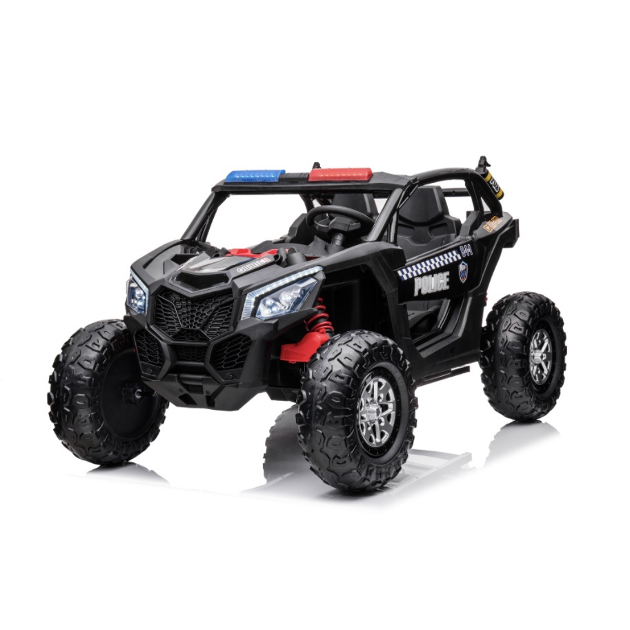 UTV 4 ruedas eléctricas para niños 4WD recargable para hombres y mujeres, batería para niños, coche azul