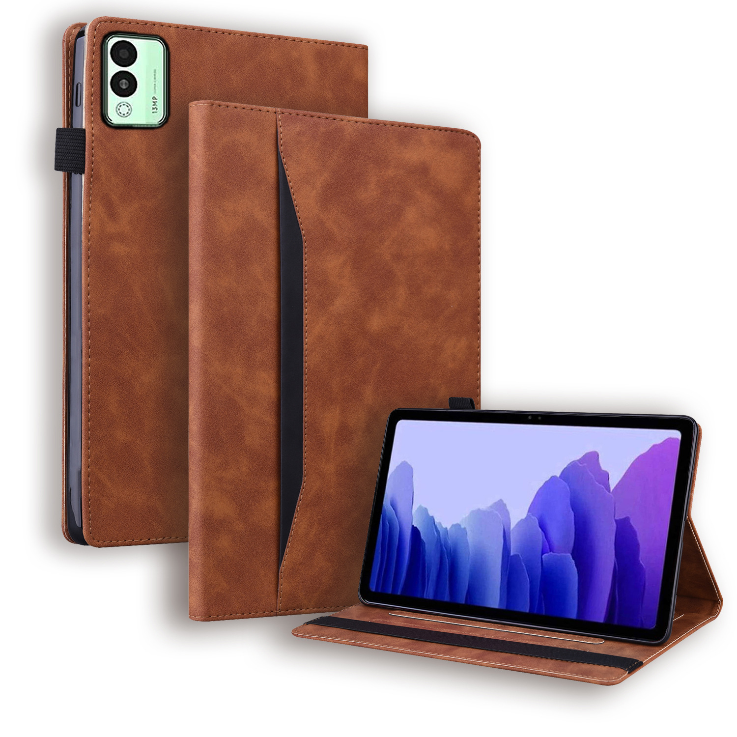 Suitable for Transsion Tablet Megapad 11 2024 Protective Case Two-Color Matte Card-Inserting iPad Leather Case