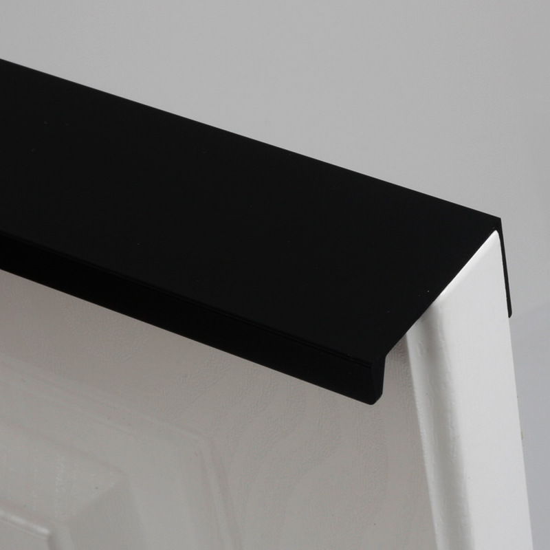 Top-level 90-degree hidden edge handle, aluminum alloy invisible, extendable without slotting, built-in wardrobe and cabinet door handles