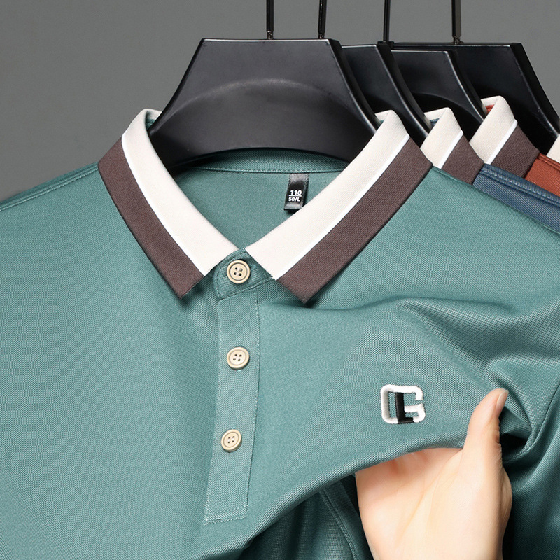 2025 Summer Short-sleeved POLO Shirt Men's High-end Embroidered Lop Business Casual T-shirt Men's Cross-border Foreign Trade