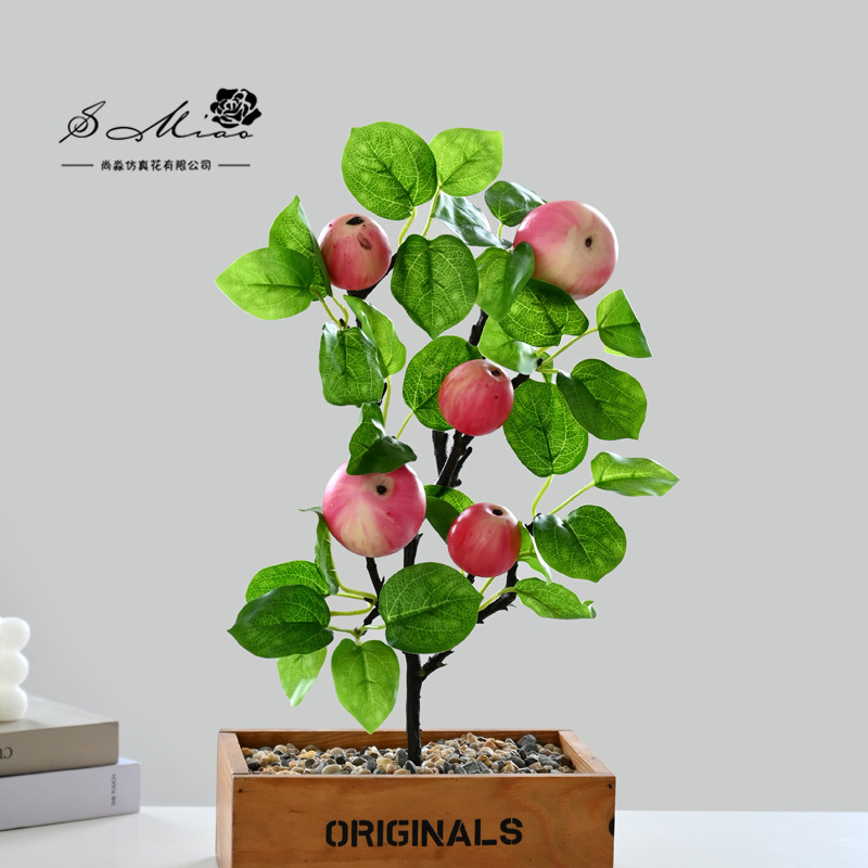 Flores artificiales, estilo pastoral, bonsái pequeño de frutas simuladas, decoración de interiores, suministro directo de fabricantes, dropshipping de flores artificiales, plantas en maceta simuladas image 10