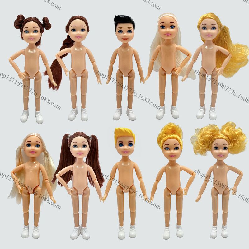 Cross-Border Hot Sale 5inch Little Kelly Body 14.5cm Various Styles of Plain Body Dolls Male and Female Figurines Black Girl Figures Cross-Border Hot Sale 5inch Little Kelly Body 14.5cm Various Styles of Plain Body Dolls Male and Female Figurines Black Girl Figures