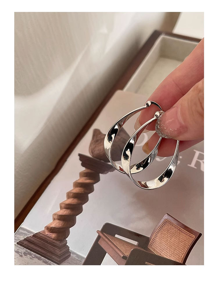 Earrings Classification 1 Pair 925 Sterling Silver 925 Sterling Silver Earrings Geometric Earrings